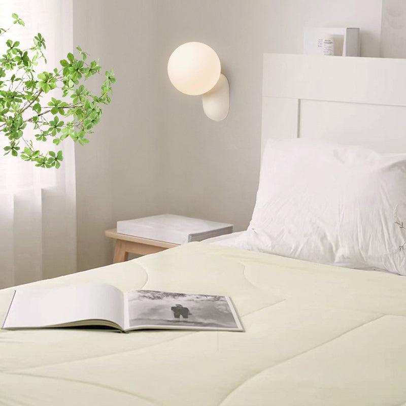 Contemporary Minimalist Wall Light Fixture with PE Shade for Sitting Room