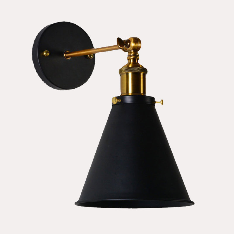 Postmodern Wall Light Fixture with Metal Shade for Sitting Room