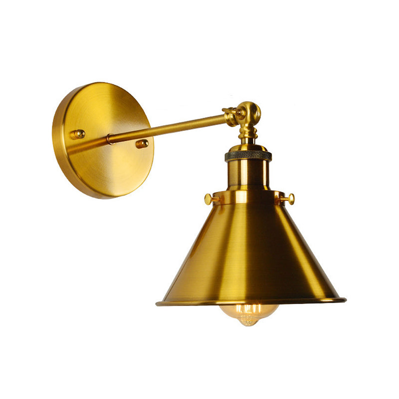 Postmodern Wall Light Fixture with Metal Shade for Sitting Room