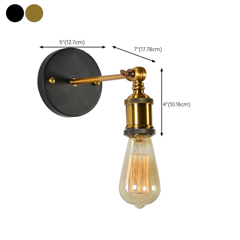 Postmodern Wall Light Fixture with Metal Shade for Sitting Room