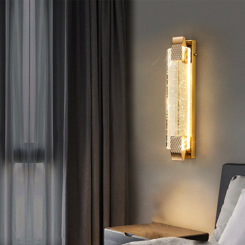 Modern Sconce Light Fixture Crystal Shade Wall Sconce Lighting for Bedroom