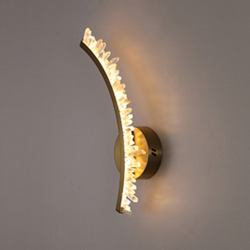 Modern Style Wall Lamp Crystal Gold Wall Sconce Lighting for Bedroom