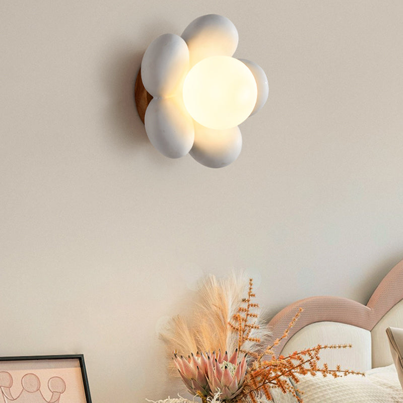Modern Sconce Light Fixture Pink/White Wall Light Sconce for Bedroom