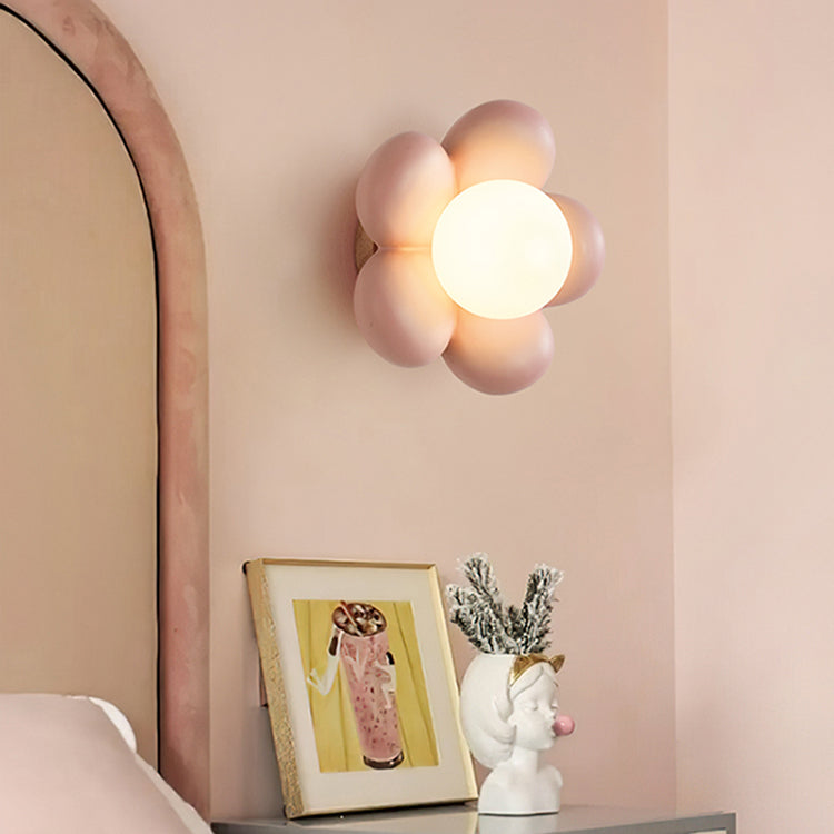 Modern Sconce Light Fixture Pink/White Wall Light Sconce for Bedroom