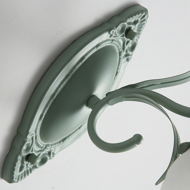 Modern Glass Shade Wall Lamp 1-Light Wall Sconce Lighting for Bedroom