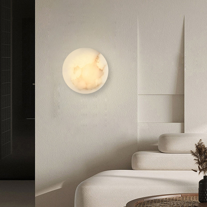 Modern Stone Sconce Light Fixture 1-Light Wall Light Sconce for Bedroom