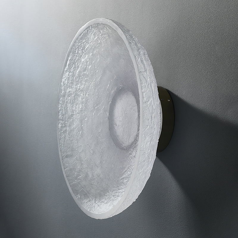 Single White Wall Mounted Sconce LED Shaded Wall Light for Living Room