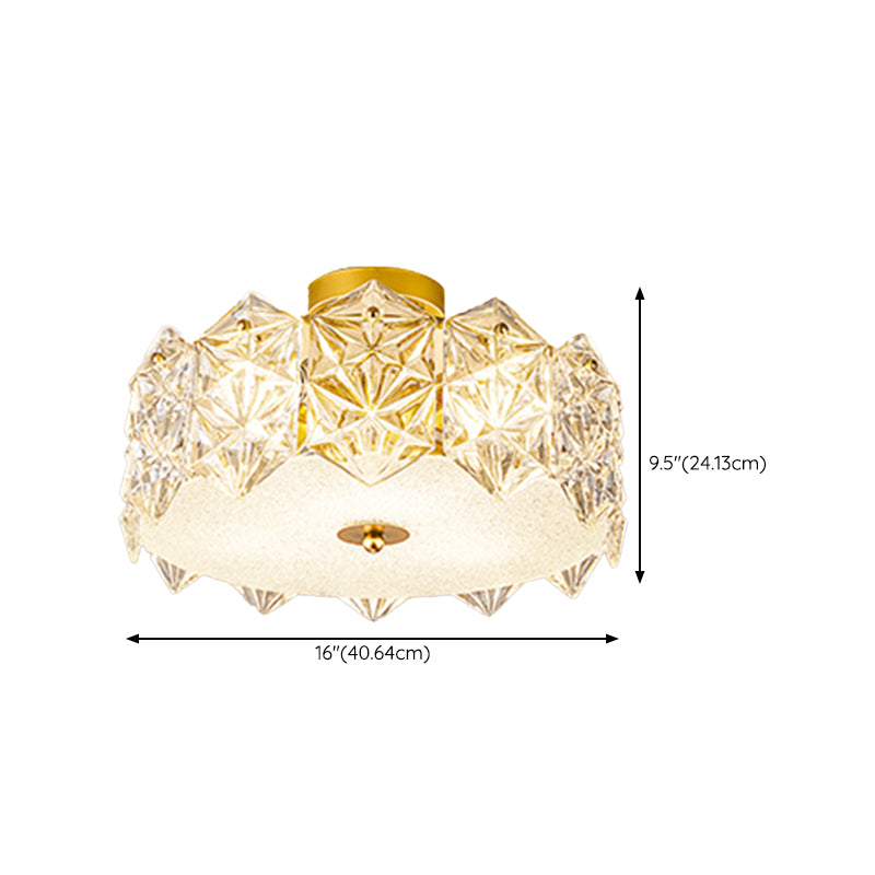 Nordic Glass Ceiling Light Creative Flush Mount Ceiling Light Fixture for Bedroom