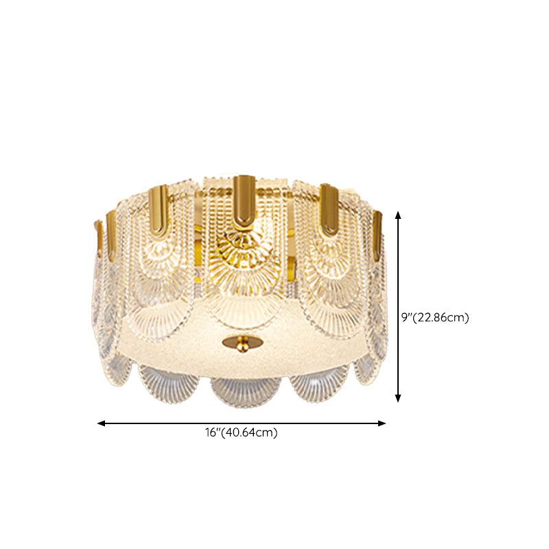 Nordic Glass Ceiling Light Creative Flush Mount Ceiling Light Fixture for Bedroom