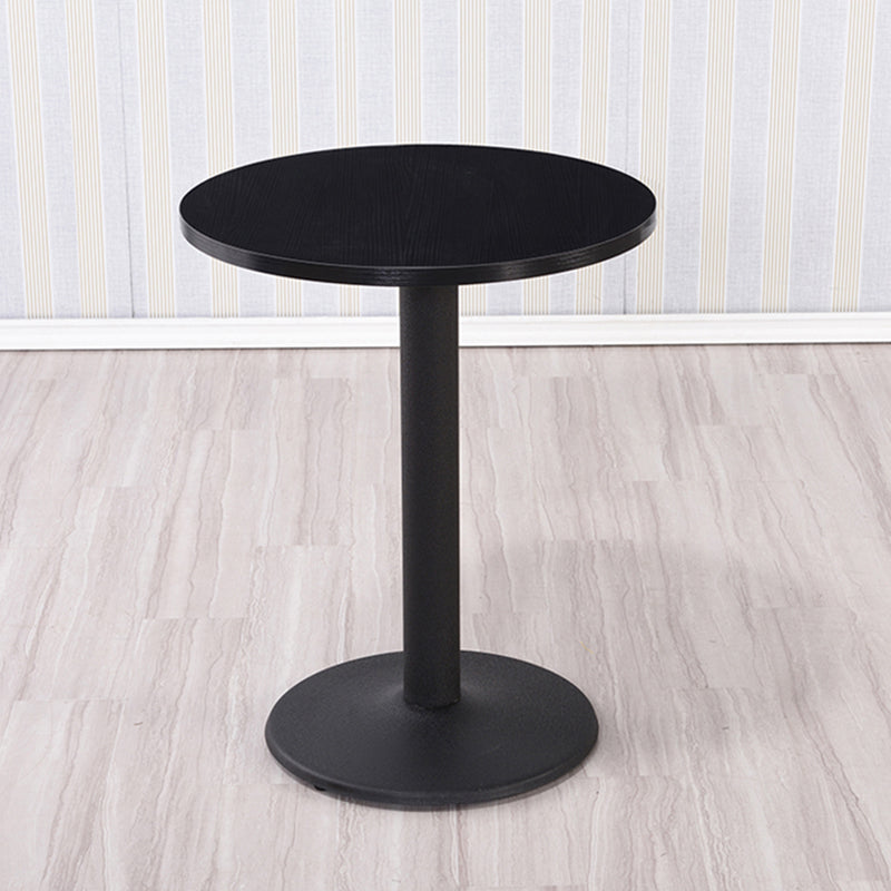 Modern Wooden Top Dining Table for 2 Person with Metal Pedestal Base