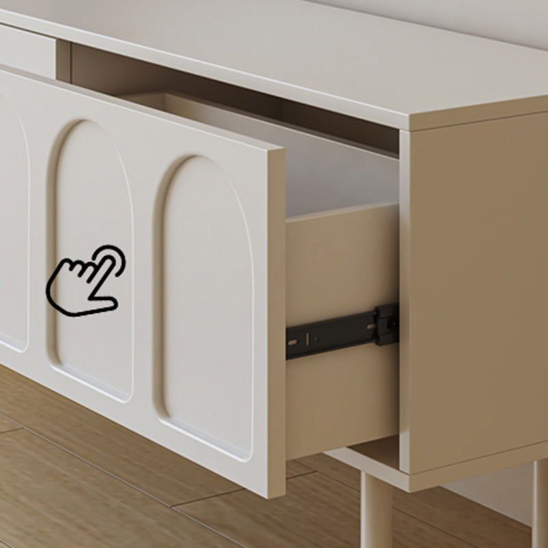 Scandinavian TV Media Console White Media Console TV Stand with Drawers