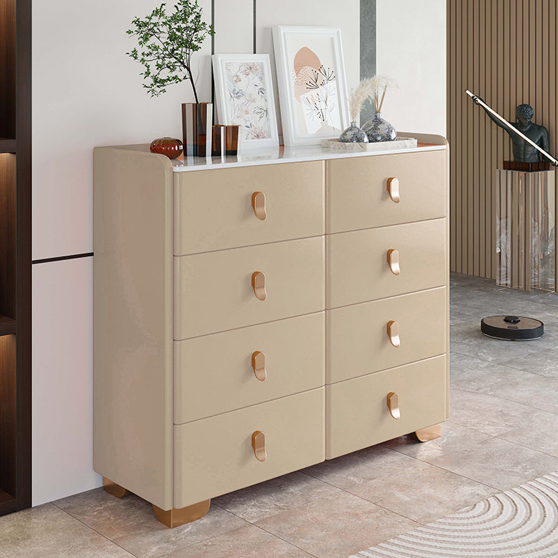 Stone Dresser Classic Glam Storage Chest Dresser with 4/5/6/7/8 Drawers