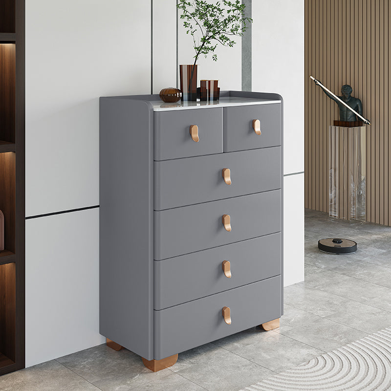 Solid Wood Classic Glam Storage Chest Stone Dresser with 4/5/6/7/8 Drawers