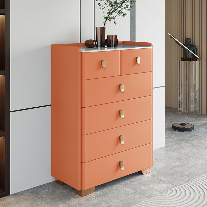 Solid Wood Classic Glam Storage Chest Stone Dresser with 4/5/6/7/8 Drawers