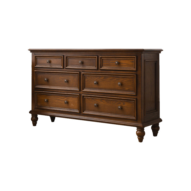 Solid Wood Traditional Storage Chest Dresser with 3/4/5/6/7/8/9/10 Drawers