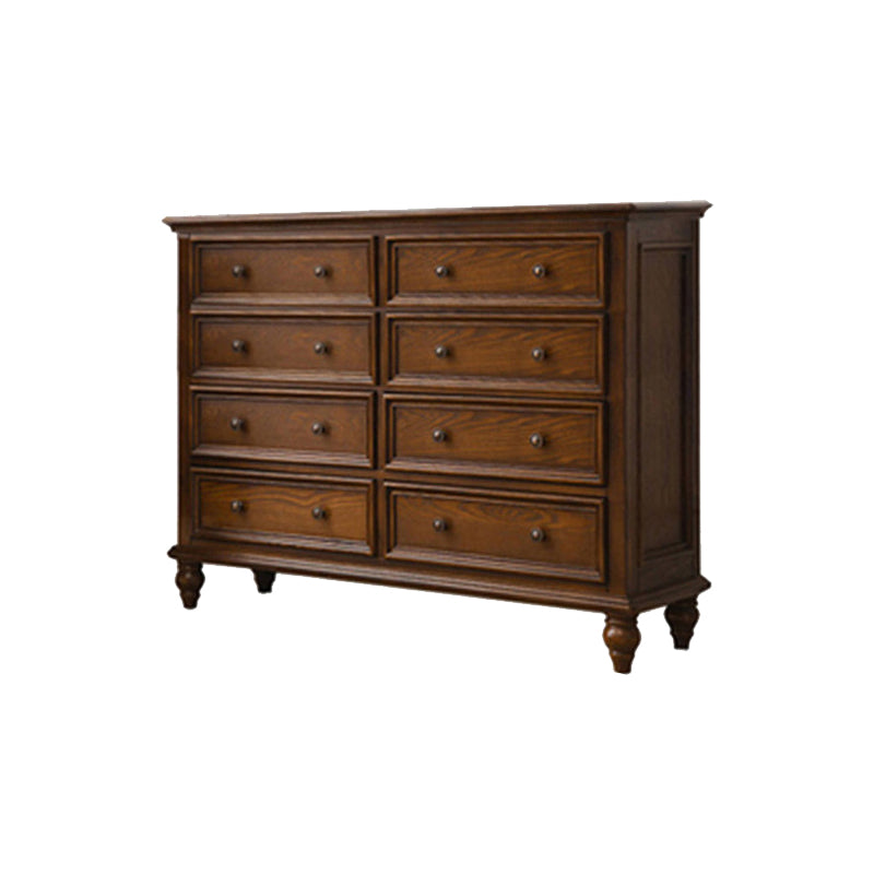 Solid Wood Traditional Storage Chest Dresser with 3/4/5/6/7/8/9/10 Drawers