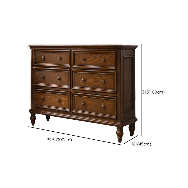 Solid Wood Traditional Storage Chest Dresser with 3/4/5/6/7/8/9/10 Drawers