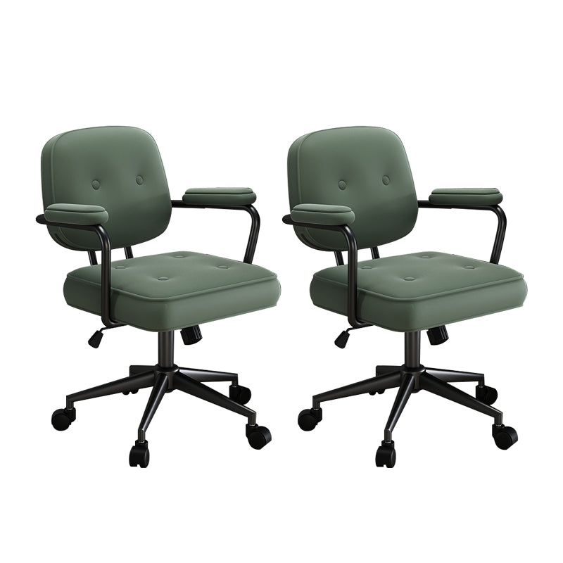 Contemporary Arm Office Chair Desk Chair with Wheels for Bedroom