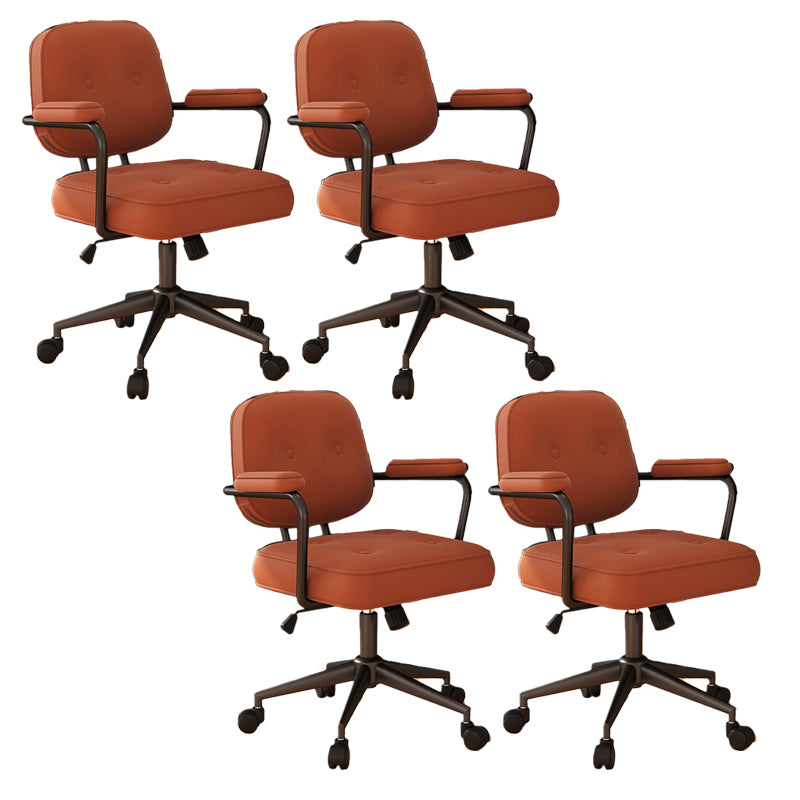 Contemporary Arm Office Chair Desk Chair with Wheels for Bedroom