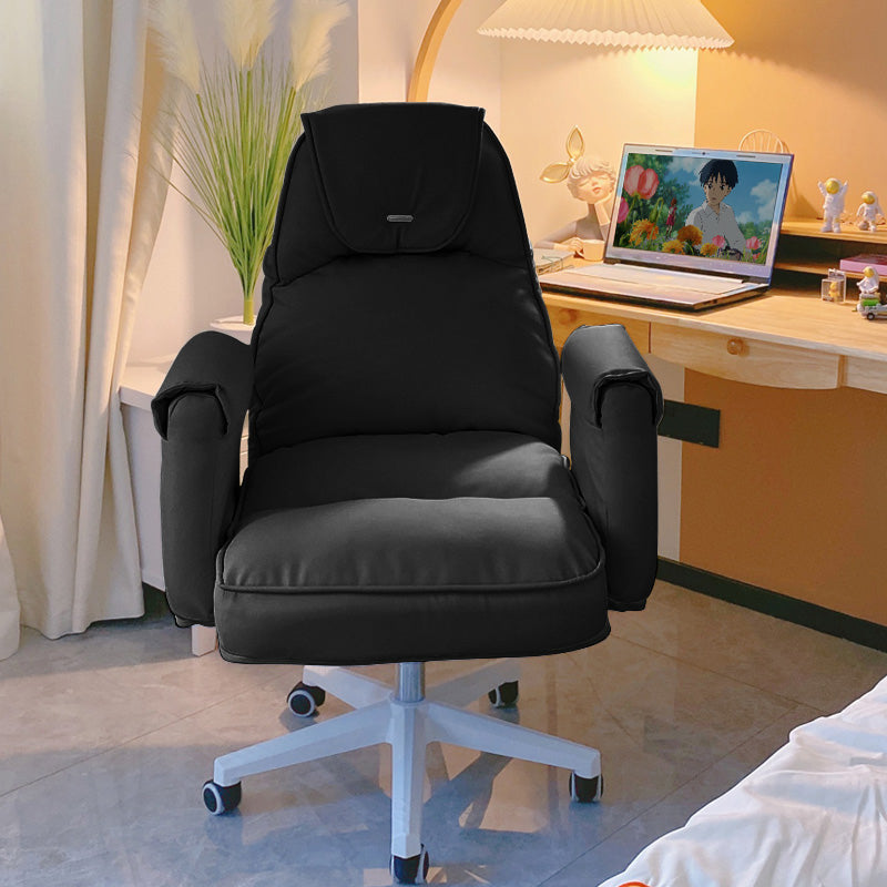 Modern Office Chair Adjustable Seat Height No Distressing Slide Chair with Wheels