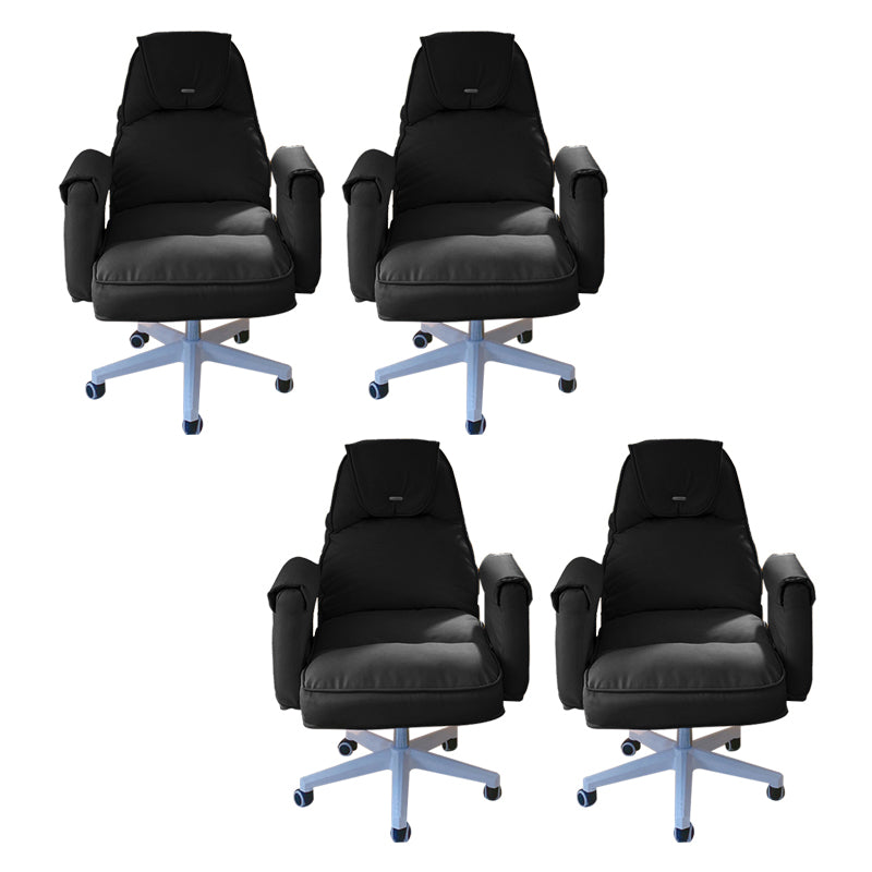 Modern Office Chair Adjustable Seat Height No Distressing Slide Chair with Wheels