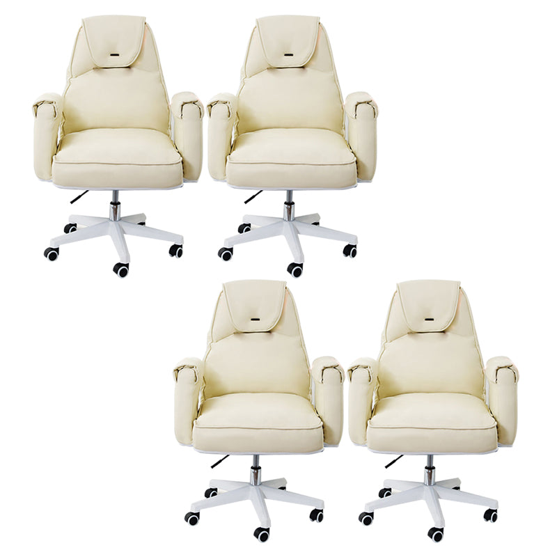 Modern Office Chair Adjustable Seat Height No Distressing Slide Chair with Wheels