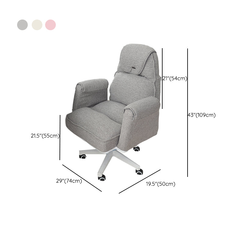 Modern Office Chair Adjustable Seat Height No Distressing Slide Chair with Wheels