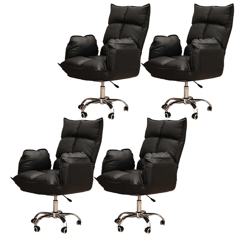 Modern Desk Chair Slide Adjustable Seat Height Office Chair with Wheels