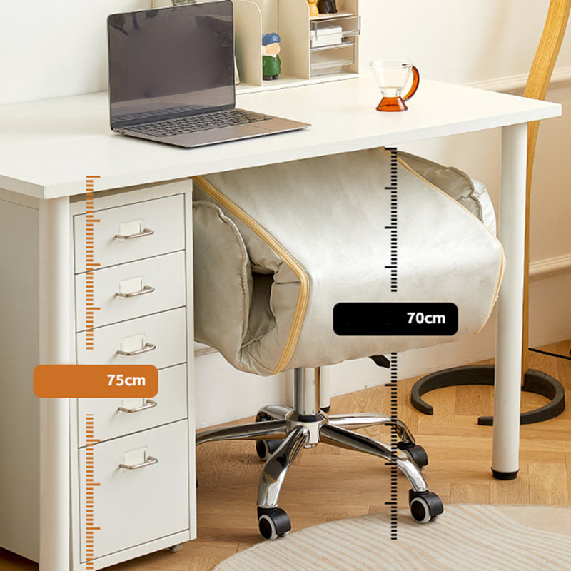 Modern Desk Chair Slide Adjustable Seat Height Office Chair with Wheels