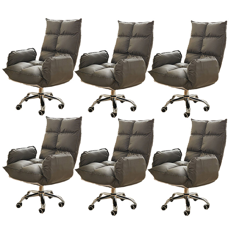 Modern Desk Chair Slide Adjustable Seat Height Office Chair with Wheels