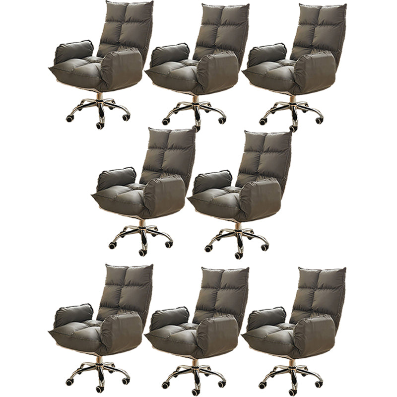 Modern Desk Chair Slide Adjustable Seat Height Office Chair with Wheels