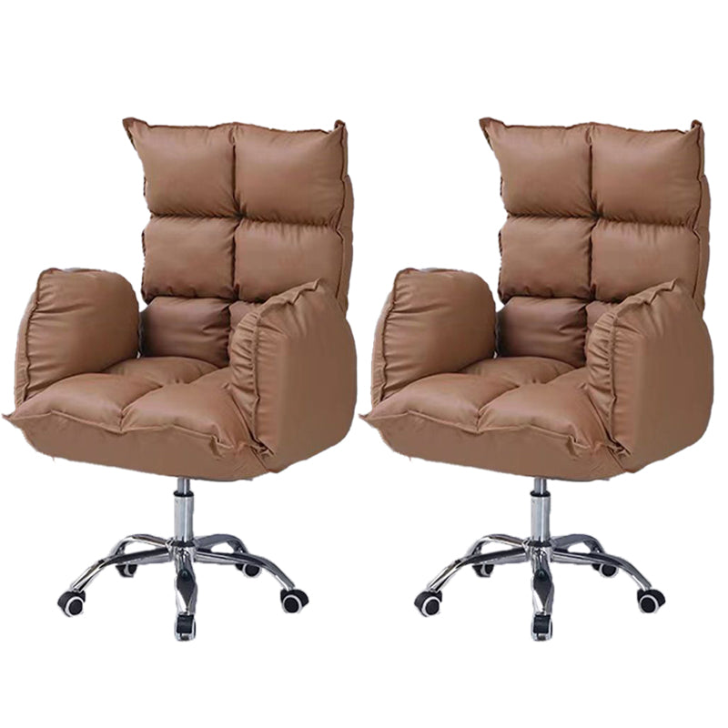 Modern Desk Chair Slide Adjustable Seat Height Office Chair with Wheels