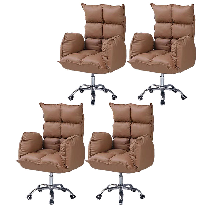 Modern Desk Chair Slide Adjustable Seat Height Office Chair with Wheels