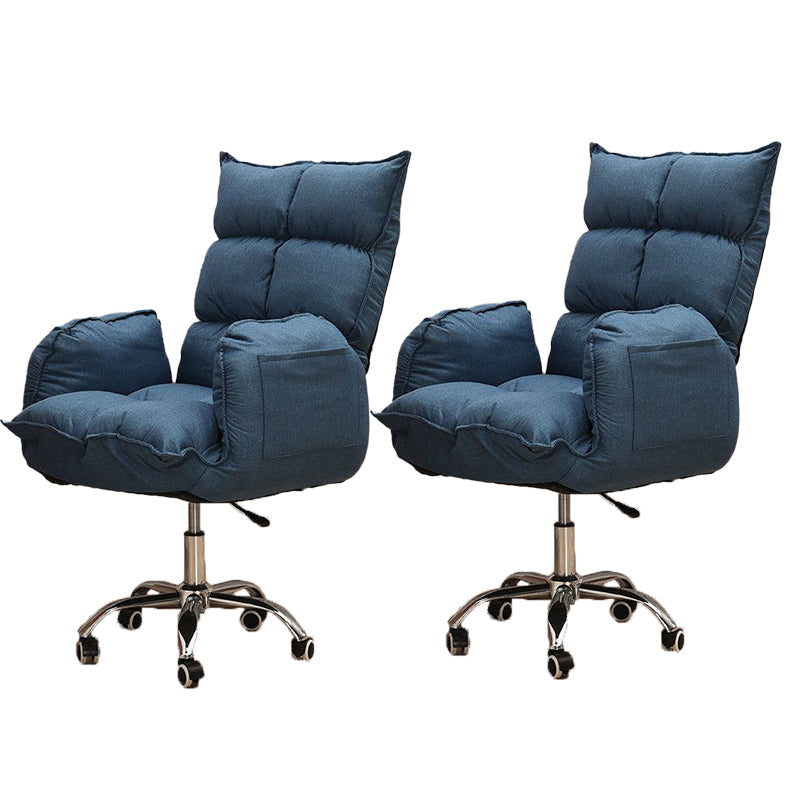 Modern Desk Chair Slide Adjustable Seat Height Office Chair with Wheels
