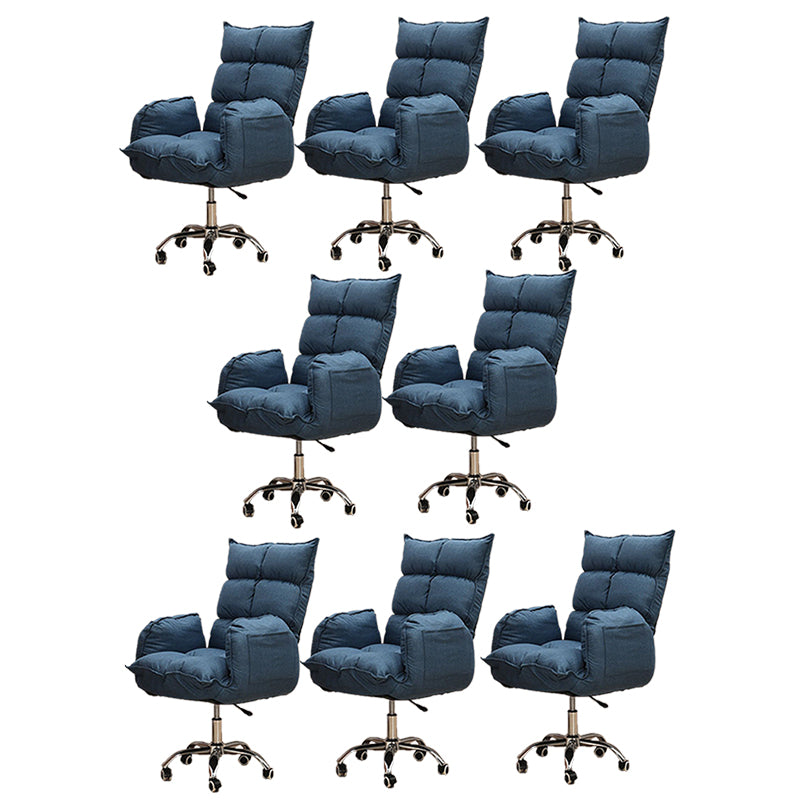 Modern Desk Chair Slide Adjustable Seat Height Office Chair with Wheels