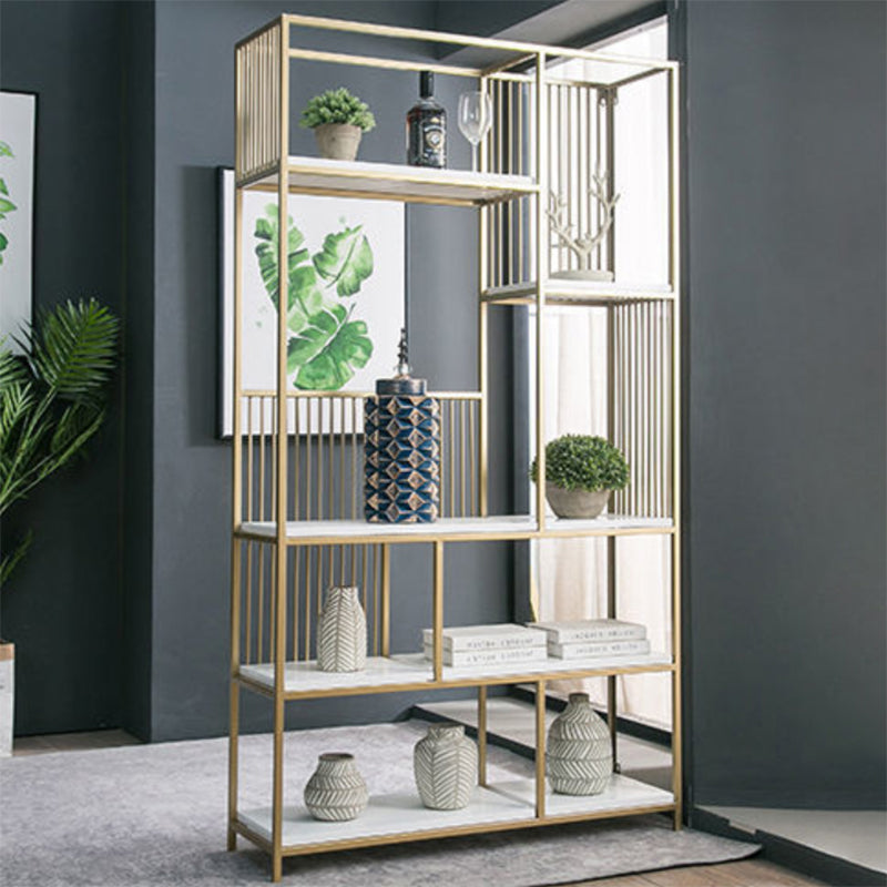 Glam Shelf Bookcase Metal Open Back Bookshelf for Home Office