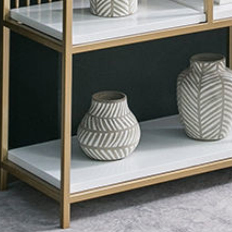 Glam Shelf Bookcase Metal Open Back Bookshelf for Home Office