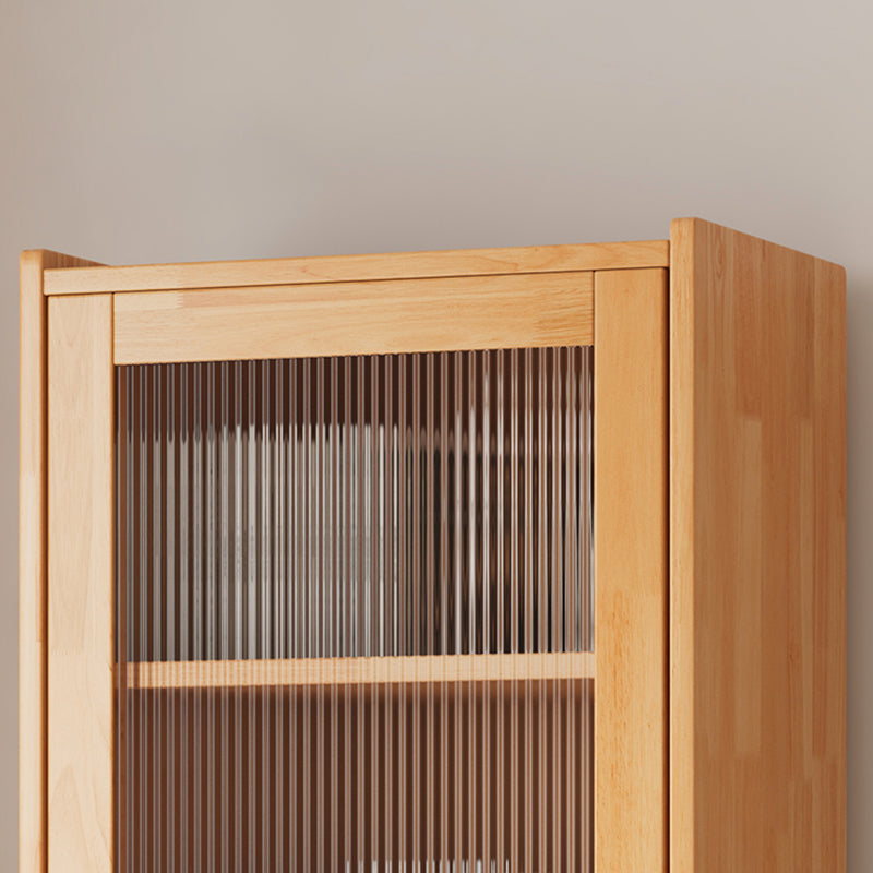 Contemporary Closed Back Bookshelf Solid Wood Bookcase with Drawers