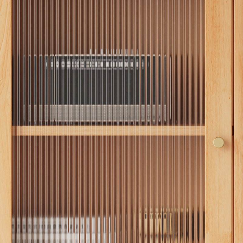 Contemporary Closed Back Bookshelf Solid Wood Bookcase with Drawers