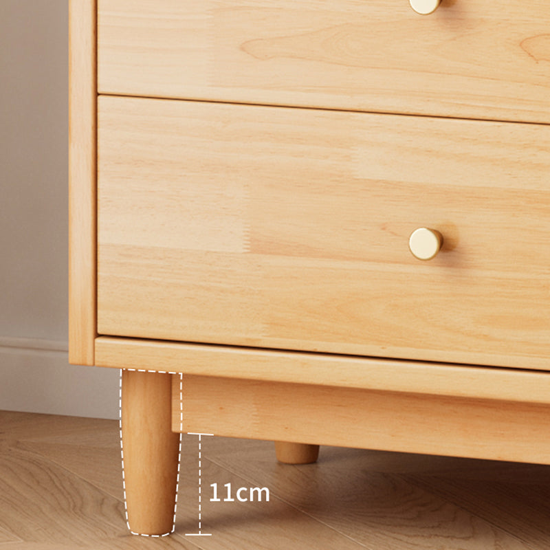 Contemporary Closed Back Bookshelf Solid Wood Bookcase with Drawers