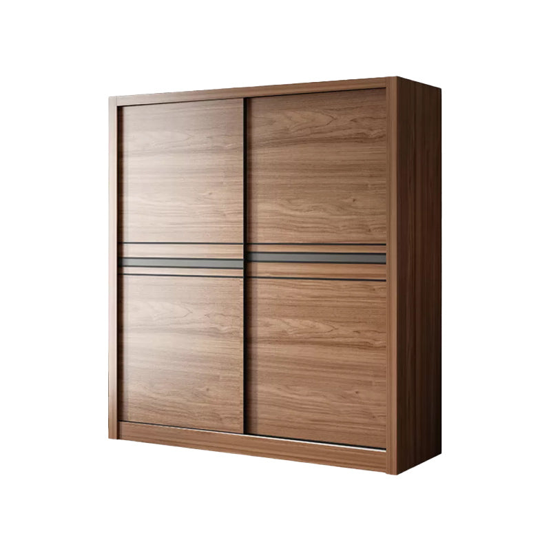 Bedroom Wooden Storage Cabinet Traditional Sliding Doors Wardrobe Armoire