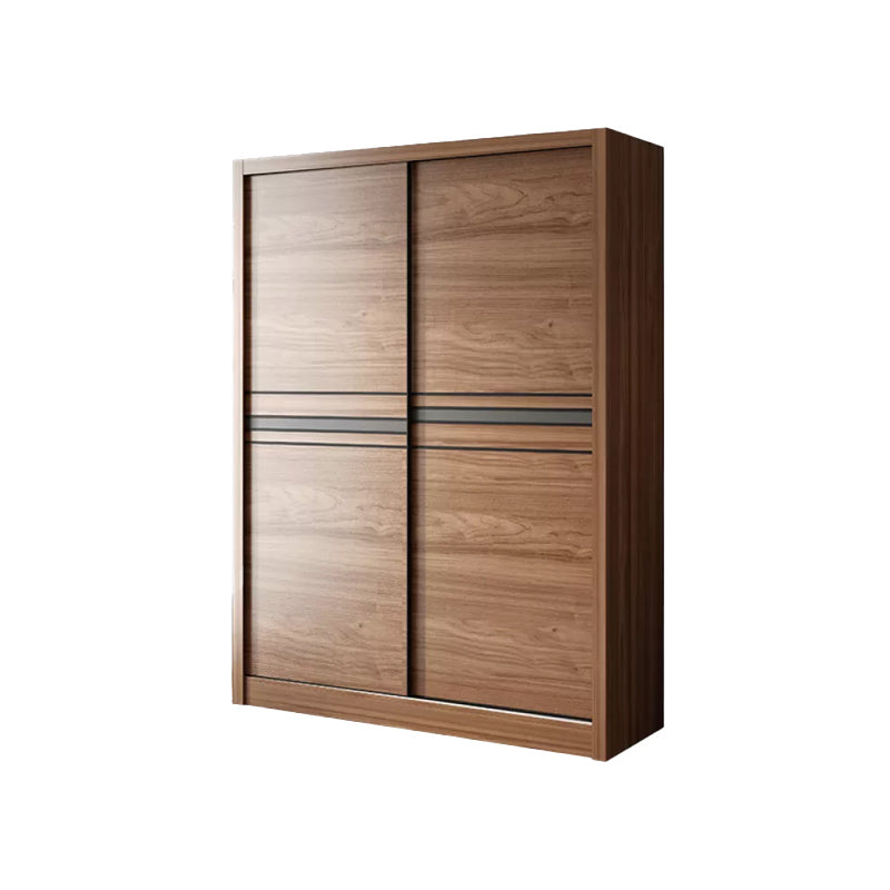 Bedroom Wooden Storage Cabinet Traditional Sliding Doors Wardrobe Armoire