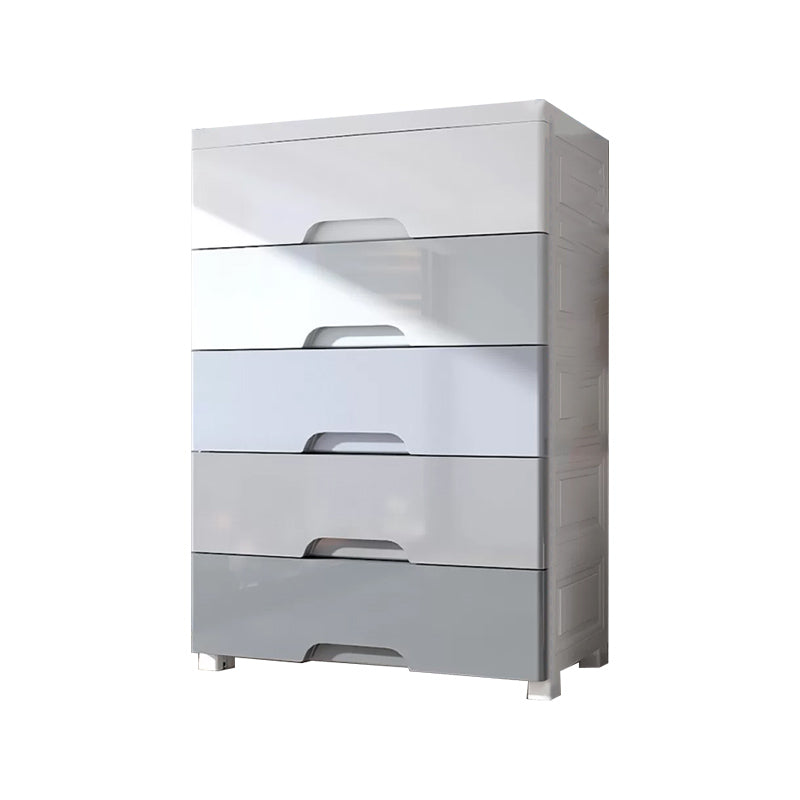 Contemporary Bedroom Wardrobe Plastic Drawers Storage Armoire