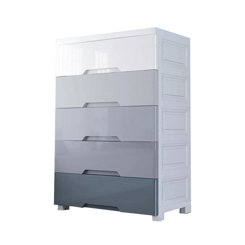 Contemporary Bedroom Wardrobe Plastic Drawers Storage Armoire