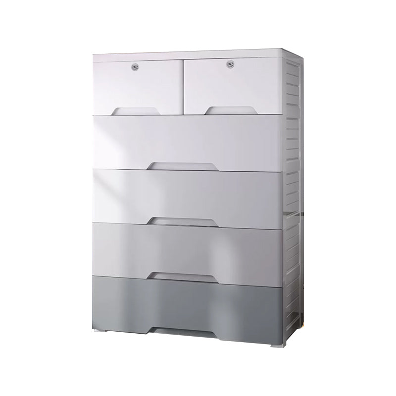 Contemporary Bedroom Wardrobe Plastic Drawers Storage Armoire