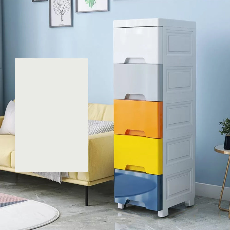 Contemporary Bedroom Wardrobe Plastic Drawers Storage Armoire