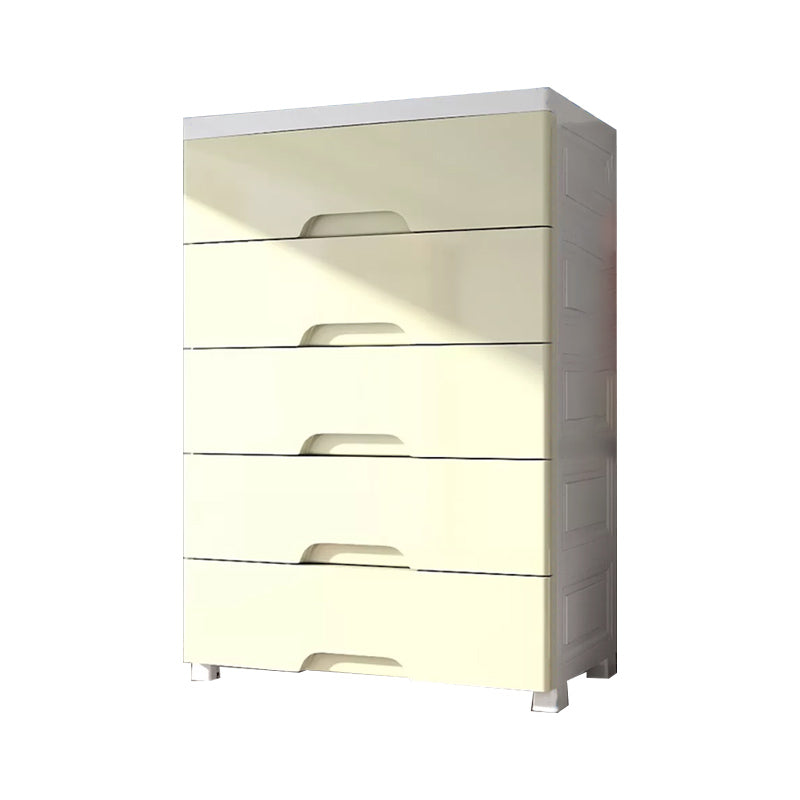 Contemporary Bedroom Wardrobe Plastic Drawers Storage Armoire