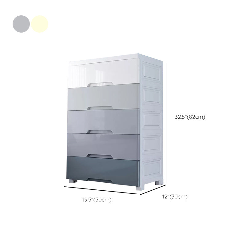 Contemporary Bedroom Wardrobe Plastic Drawers Storage Armoire