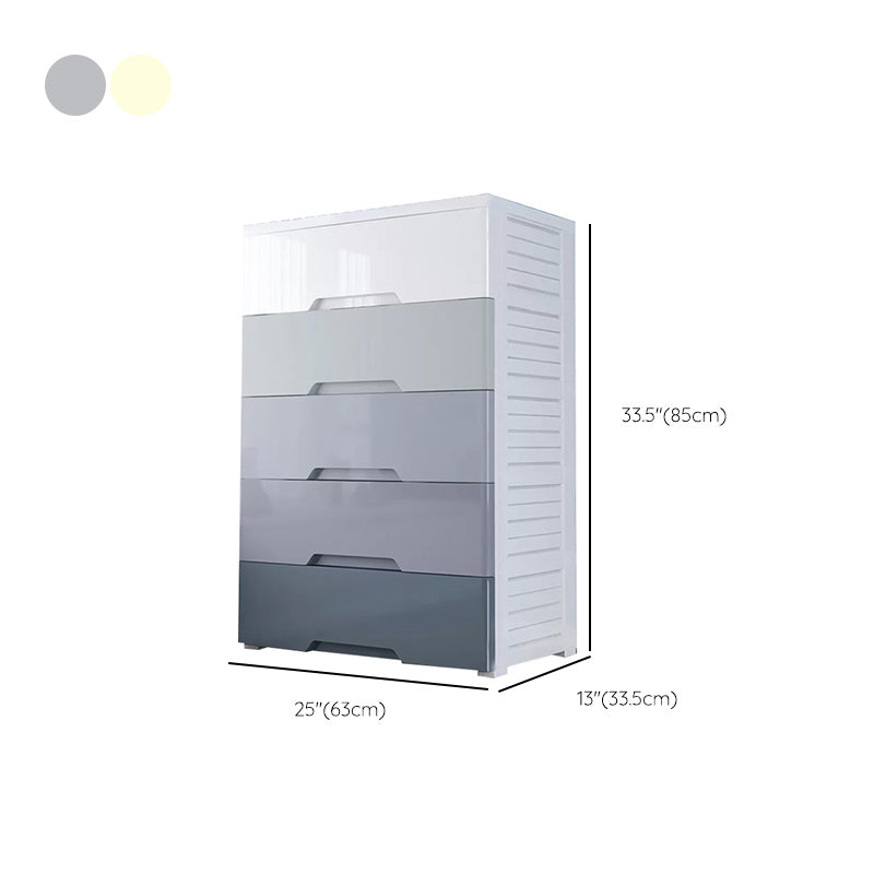 Contemporary Bedroom Wardrobe Plastic Drawers Storage Armoire