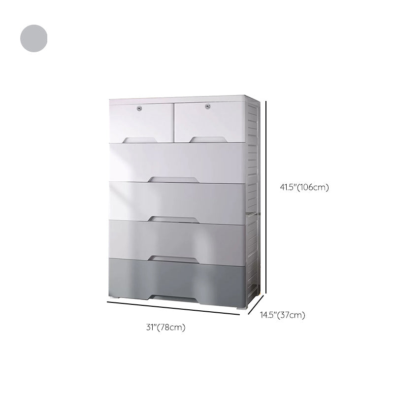 Contemporary Bedroom Wardrobe Plastic Drawers Storage Armoire